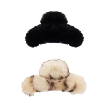 Imagem de Grande Presilha De Cabelo De Pelúcia Para Mulheres, Estilo Outono Inve