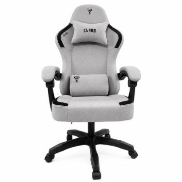 Imagem de Cadeira Gamer Velt Silver Clanm Reclinável Tecido Cinza