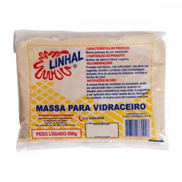 Imagem de Massa Vidraceiro Linhal Pct.C/500Gr - Kit C/12 Unidades
