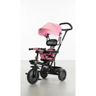 Imagem de Triciclo Infantil 3 Rodas Passeio Capota Rosa - Congratulations Store