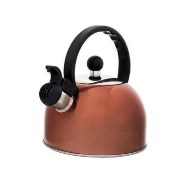 Imagem de Chaleira Hauskraft com Apito Rose Gold e Preto 2L