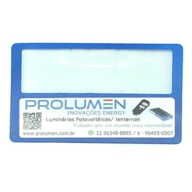 Imagem de Lupa Cartão super compacta útil, espessura 0,5 mm logo Kit 100 peças -