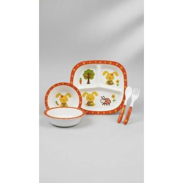 Imagem de Kit Refeição Infantil Prato Tigela Talher Bebê - Congratulations Store