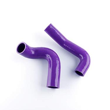 Imagem de LUXERAD 3 camadas 4,5 mm desempenho silicone tubo de refrigeração para Chevrolet Bel Air 4.3L-V8 (roxo)