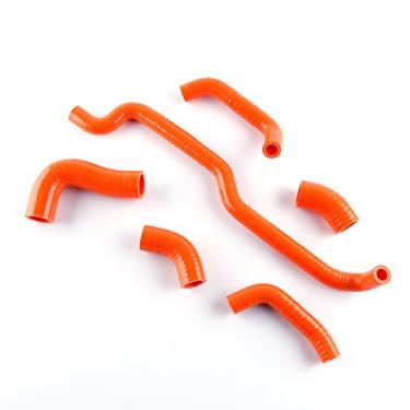 Imagem de LUXERAD Tubo de refrigeração de 3 camadas de 4,5 mm de desempenho de silicone para Kawasaki Vulcan VN900 (laranja)