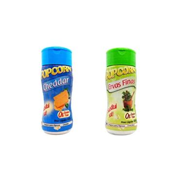Imagem de Temperos P/ Pipoca Popcorn Cx 12 Frascos. 6 Cheddar - 6 Ervas Finas