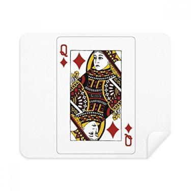 Imagem de Pano de limpeza com estampa de cartas Diamond Q, 2 peças, tecido de camurça