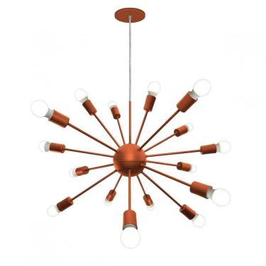Imagem de Lustre Pendente Bivolt 16 Lâmpadas Sputnik WOODS! Cobre