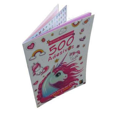 Imagem de Livro 500 Adesivos no Mundo dos Unicórnios Pé da Letra