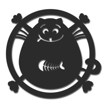 Imagem de Placa decorativa gato guloso