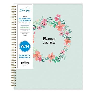Imagem de Agenda Blue Sky 131947-A23, ano acadêmico 2022-2023, 21,5 x 27,9 cm, floral