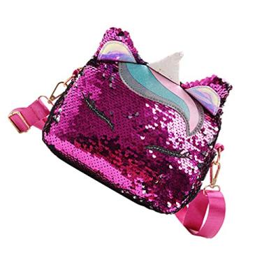 Imagem de 1 Unidade Bolsas De Lantejoulas Bolsas De Ombro Bolsas Crossbody Infantil Carteiras Femininas De Pulso Sacos De Corrente Bonitinho Instantâneo Filho Pacote De Estilo