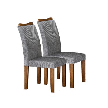 Imagem de Kit 02 Cadeiras Sala de Jantar Clara MDF Moveis Leifer