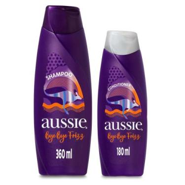 Imagem de Kit Shampoo Aussie Bye Bye Frizz Maciez E Brilho 360ml E Condicionador