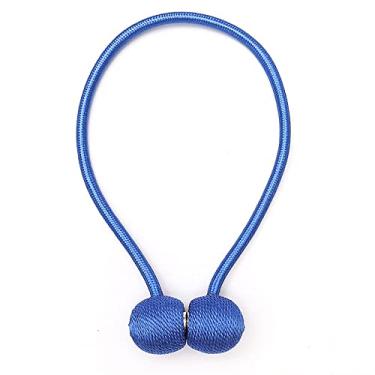 Imagem de Cinta de cortina de fivela magnética de cortina de cor sólida Cinta de fivela magnética de contas redondas Cinta de fivela magnética sem perfuração sem instalação sem instalação Cinta de cortina tiebacks, T1,2 PCS