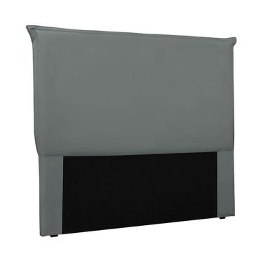 Imagem de Cabeceira King Size 1,95m Trento Veludo Cinza Gran Belo
