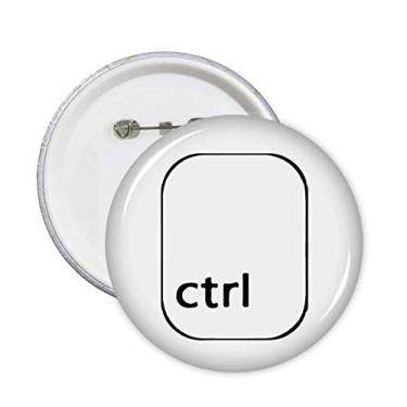 Imagem de Teclado Símbolo Ctrl Art Deco Presente Alfinetes Moda Emblema Botão Decoração Acessório 5 peças