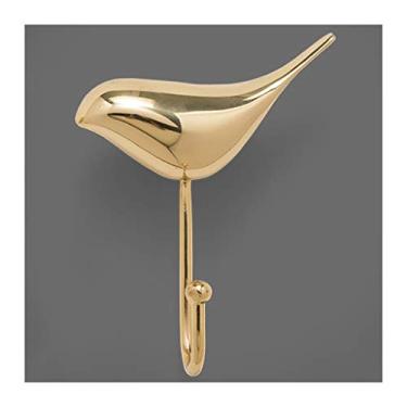 Imagem de KIZQYN Ganchos de casaco luz luxo cobre montado na parede cabide gancho de chave entrada gancho de parede gancho de casaco criativo cabide de parede (cor: 1)