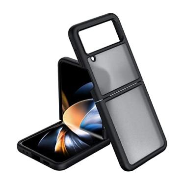 Imagem de Capa protetora dobrável para Samsung Galaxy Z Flip 4 fina e leve com painel traseiro translúcido para Galaxy ZFold4 Capa protetora dobrável, A, para Z Flip4