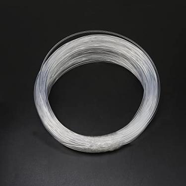 Imagem de AZIMOM Cabo de fibra óptica PMMA com brilho de extremidade de plástico 2 mm (0,04 pol.) 50 metros (50 m) Rolo para teto Star Sky todos os tipos de luz LED do motor