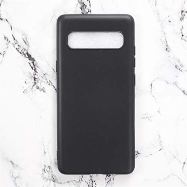 Imagem de Capa para Samsung Galaxy S10 5G, capa traseira de TPU macia resistente a arranhões à prova de choque de borracha de gel de silicone anti-impressões digitais Capa protetora de corpo