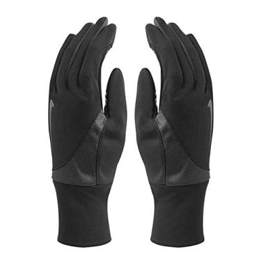 Imagem de Luvas de corrida masculinas Dri-Fit Tailwind da Nike (m dio, preto/antracite)