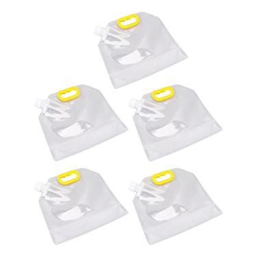 Imagem de Saco Selado para Grãos Saco de Armazenamento de Grãos Transparente Portátil Alça Grossa 5 Peças para Nozes de Arroz (1,5kg)
