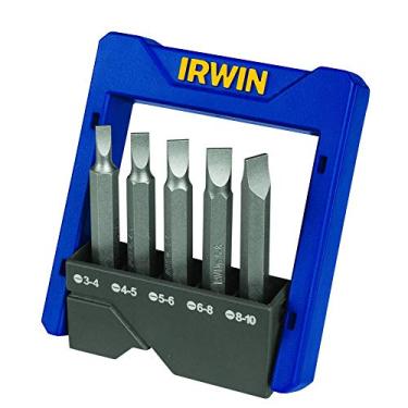 Imagem de IRWIN Conjunto de pontas para Parafusadeira Power Bit Fenda de 5 Peças 1865327