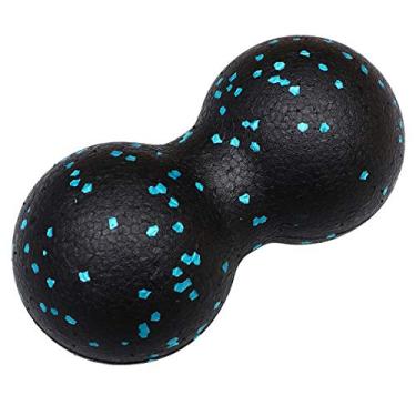 Imagem de VICASKY EPP Muscle Relaxation Dual Ball Bola de massagem de amendoim Ioga Fitness Bola de lacrosse para home office (preto azul)