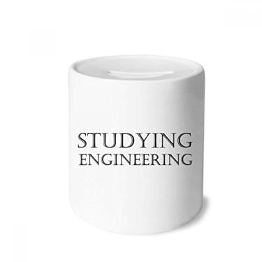 Imagem de DIYthinker Caixa de moedas de cerâmica para estudar, engenharia e dinheiro, presente de cofrinho