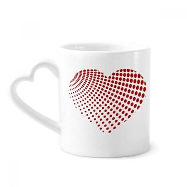 Imagem de Caneca Red Radiate Dots Dia dos Namorados Caneca Café Cerâmica Copo de Coração de Vidro