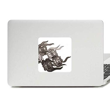 Imagem de Adesivo de vinil Paster Laptop com cinco Goblins estilo de tinta chinesa Decoração de PC