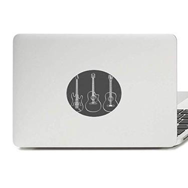 Imagem de Adesivo de notebook com emblema de vinil para guitarra e guitarra, combinação de instrumentos musicais