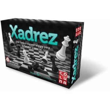 Jogo Xadrez Escolar Máxi Estojo em Madeira Xalingo