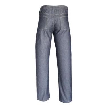Imagem de Calça Jeans Para Trabalho (Meio Cós E Meio Elástico) - Confecções Borg