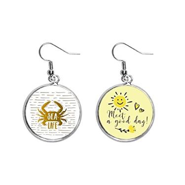 Imagem de Comida de caranguejo vida marinha Art Deco presente moda gota sol brincos joias moda moda