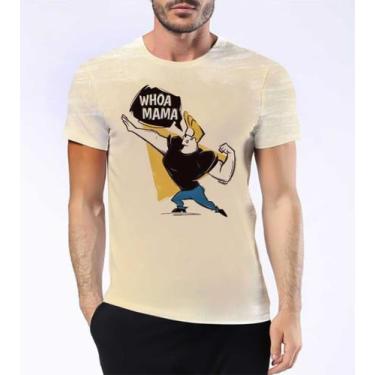 Imagem de Camisa Camiseta Johnny Bravo Loiro Forte Desenho Karatê 7 - Estilo Kra