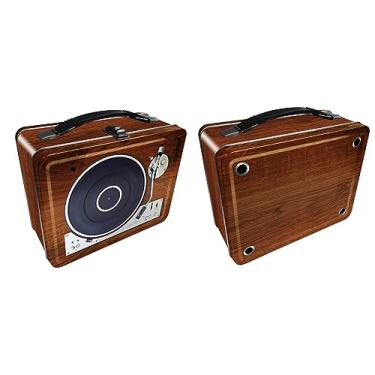 Imagem de AQUARIUS Caixa de armazenamento de lata divertida para toca-discos, 21 x 17 x 9