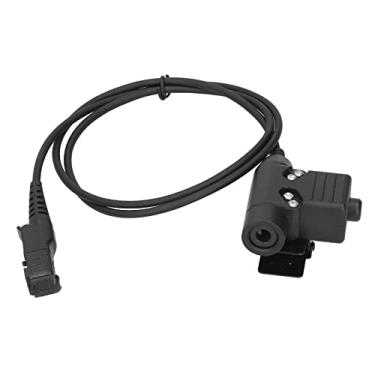 Imagem de NATEFEMIN 80 cm Airsoft Tactical Radio Headset U94 PTT Cabo conector adaptador para Motorola P6600 6620 acessório