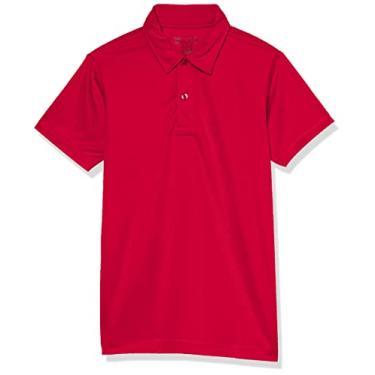 Imagem de Nautica Boys' School Uniform Sensory-Friendly Short Sleeve Performance Polo, Red, 4
