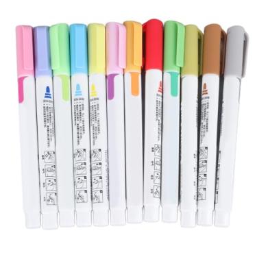 Imagem de Canetas marcadores de contorno de linha dupla 12 cores conjunto de canetas para desenho cartão fazendo caligrafia diário