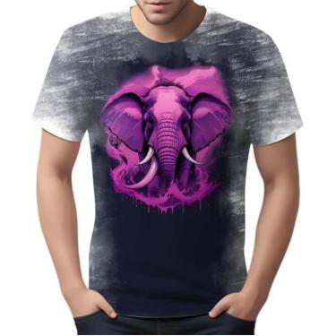 Imagem de Camiseta Camisa Estampada Elefante Pink Animais Grandes 2 - Enjoy Shop