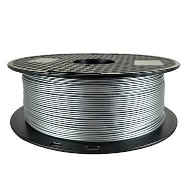 Imagem de Filamento de Prata PETG 1,75 mm 1 kg Filamento de Impressora 3D 2,2 libras carretel metal metálico prateado impressão 3D Materiais servem para a maioria das impressoras FDM