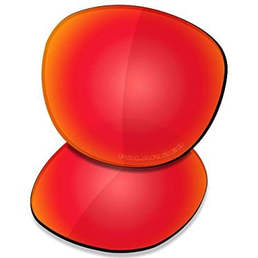 Imagem de SAUCER Lentes de reposição premium para óculos de sol Oakley Latch OO9265 | Latch Low Bridge Fit OO9349 High Defense - Vermelho fogo polarizado