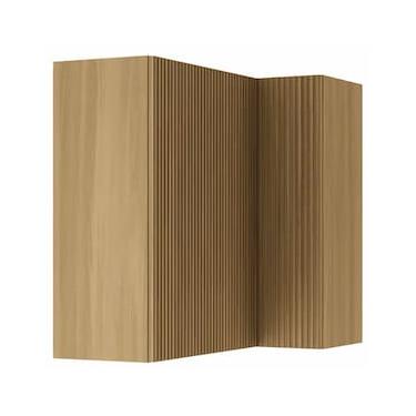 Imagem de Armário Aéreo de Canto Nesher Rainha em MDF 15mm com 2 Portas e 1 Prateleira - 92cm de largura