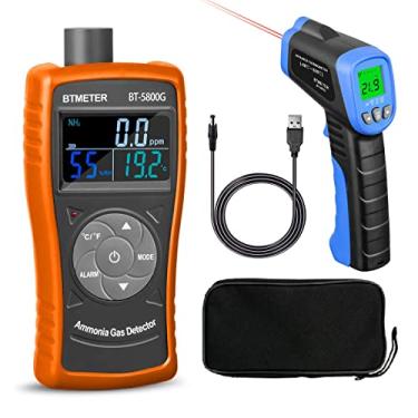 Imagem de BTMETER Sensor detector de gás amônia 5800G e termômetro industrial 981D Combo