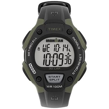 Imagem de Timex Relógio esportivo masculino de quartzo Ironman com pulseira de plástico, preto, 16 (modelo: TW5M44500)