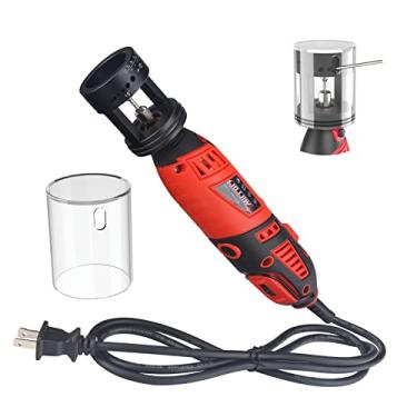 Imagem de 3mirrors Afiador de eletrodos de tungstênio de alumínio, ferramenta rotativa de solda TIG 24 guias com invólucro de segurança e compartimento de corte, vários ângulos e deslocamentos, 5 rodas de moagem de diamante dupla face, 2 mandris CNC