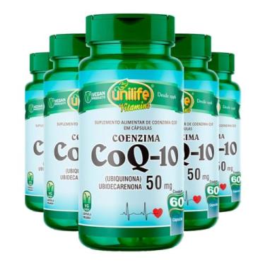 Imagem de Co-enzima CoQ-10 Ubiquinona 50mg Unilife 60 Cápsulas 5un