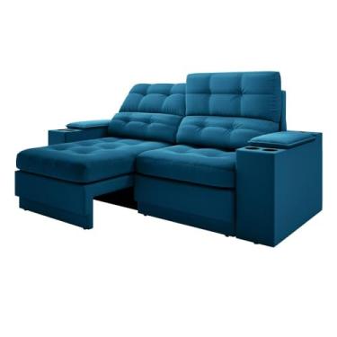 Imagem de Sofá com Usb Retrátil e Reclinável Eureka 1,70m - Royal